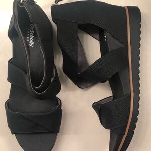 Dr. Scholl's Black Wedge Sandals